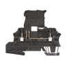 Weidmüller W Series 1-Level Fused DIN Rail Terminal Black, Screw Termination, 500V, 6.3A, 2.5mm² Cable 1162920000