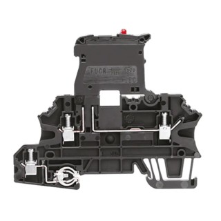 Weidmüller W Series 2-Level Fused DIN Rail Terminal Screw Black 2.5mm² 250V 6.3A 1163080000