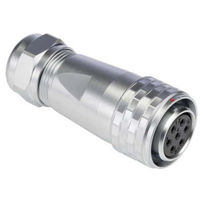 RS PRO Industrial Circular Connector 7 Contacts Cable Mount Plug Female IP67, M20, Chrome Plated Brass SF20 Series 206-5136