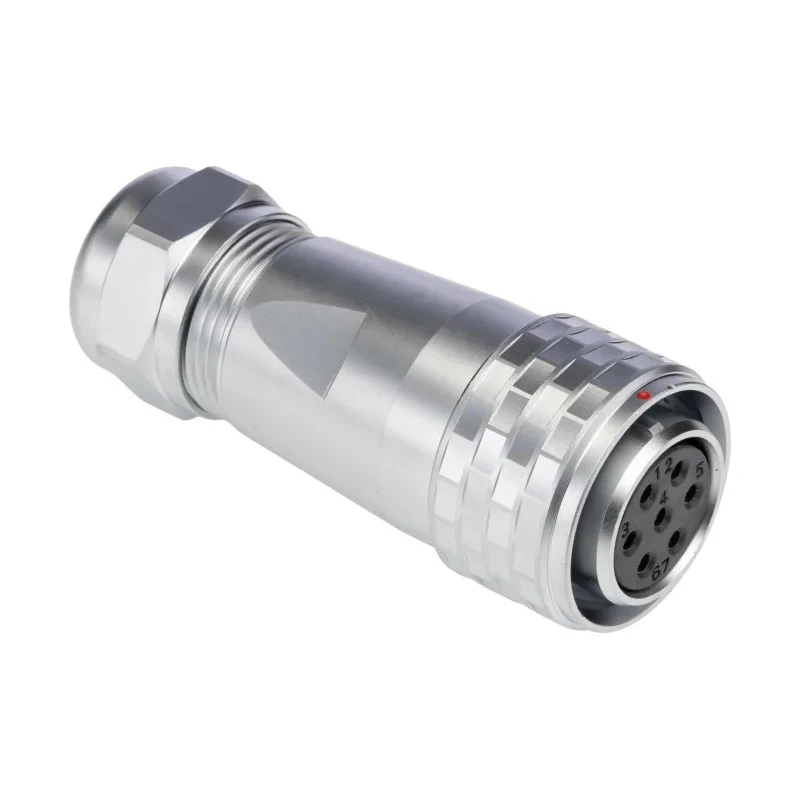 RS PRO Industrial Circular Connector 7 Contacts Cable Mount Plug Female IP67, M20, Chrome Plated Brass SF20 Series 206-5136