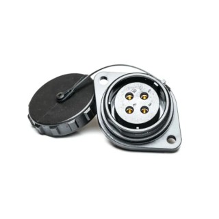 RS PRO Circular Connector, 4 Contacts, Flange Mount, Female Socket, IP68 Rated, Nylon & Polycarbonate Housing 206-5253