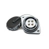 RS PRO Circular Connector, 4 Contacts, Flange Mount, Female Socket, IP68 Rated, Nylon & Polycarbonate Housing 206-5253