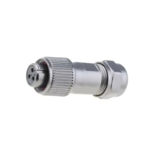 RS PRO Circular Connector 3 Contacts Cable Plug Female IP67 Zinc Alloy 250V 13A ST12 Series 206-5268
