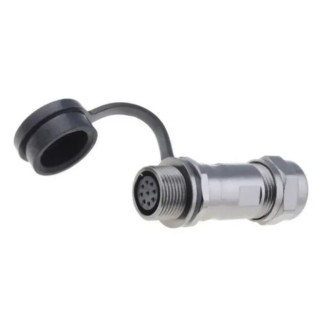 RS PRO Circular Connector Cable Socket Female 9 Contacts IP67 Zinc Alloy Housing Threaded Coupling ST12 Series 206-5291