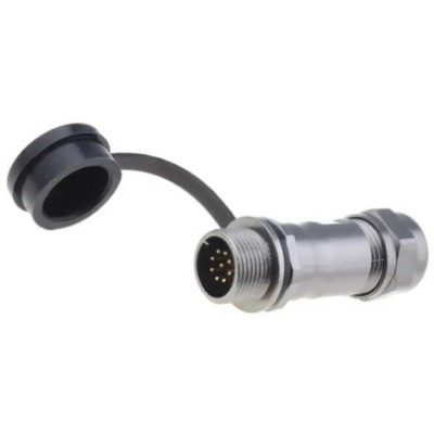 RS PRO Industrial Circular Connector 9 Contacts Cable Socket Male Threaded Coupling IP67 ST12 Series 206-5283