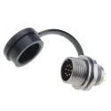 RS PRO Industrial Circular Connector 9 Contacts Front Mount Socket Male Zinc Alloy IP67 ST12 Series 206-5299
