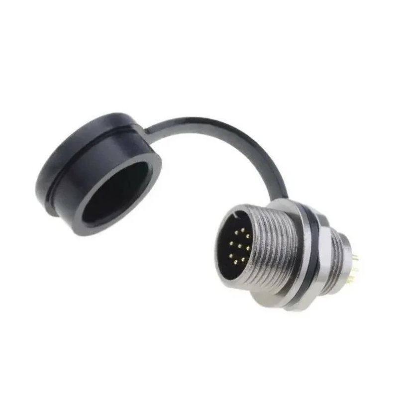 RS PRO Industrial Circular Connector 9 Contacts Front Mount Socket Male Zinc Alloy IP67 ST12 Series 206-5299
