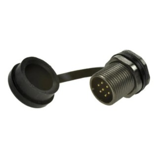RS PRO Circular Connector 7 Contacts Rear Mount Socket Male IP67 Zinc Alloy Housing 125V 5A ST12 Series 206-5313