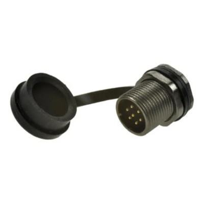 RS PRO Circular Connector 7 Contacts Rear Mount Socket Male IP67 Zinc Alloy Housing 125V 5A ST12 Series 206-5313