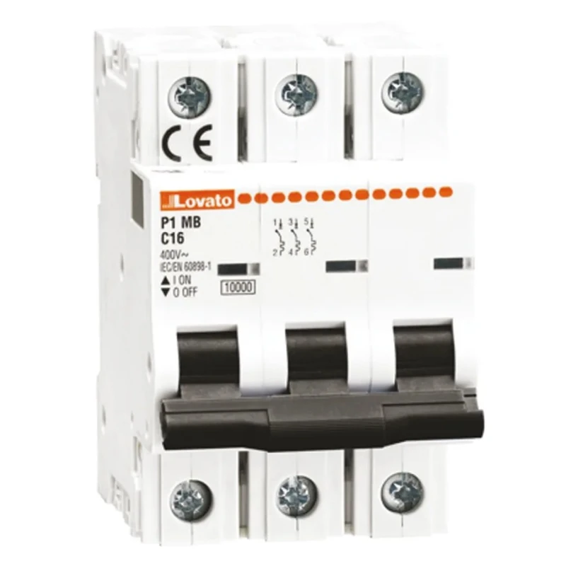 Lovato Modulo Miniature Circuit Breaker, 3-Pole, 25A, Type B, 400V AC, 10 kA Breaking Capacity P1MB3PB25