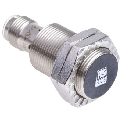 RS Pro Threaded Barrel Inductive Proximity Sensor M18 x 1 PNP 30V 8 mm Detection 200mA 206-6141