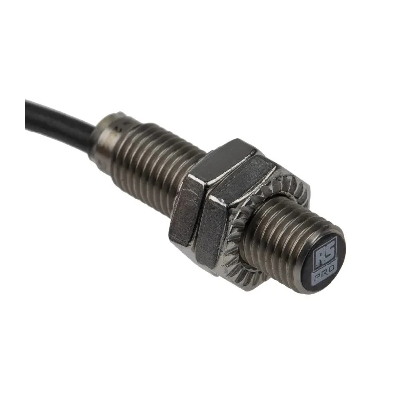 RS PRO Cylindrical Inductive Proximity Sensor M8 x 1 Thread Size PNP Output 30V DC 200mA 2mm Detection 32mm Length 206-6134