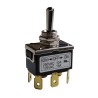 RS PRO DPDT Toggle Switch, PCB Mount, On-Off-On, Solder Terminal, 250 V ac, Brass Actuator, IP40 Rated 206-6991