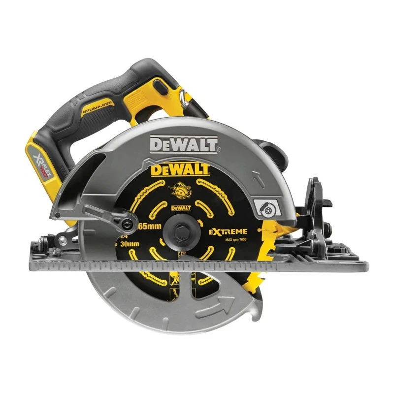 DeWALT XR FLEXVOLT Cordless Circular Saw 190 mm Blade Diameter 2.26 kW Brushless Motor 54V Battery DCS579NT-XJ