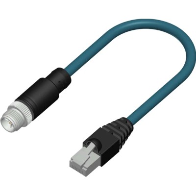 RS PRO CDM Cat6a Ethernet Cable Straight Male to RJ45 Male, 10 m Length, Shielded PVC Jacket, 60V Cat6a