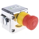 IDEM ES Series Twist Release Emergency Stop Push Button Surface Mount 2 NC/1 NO Stainless Steel Housing IP69K IP69K
