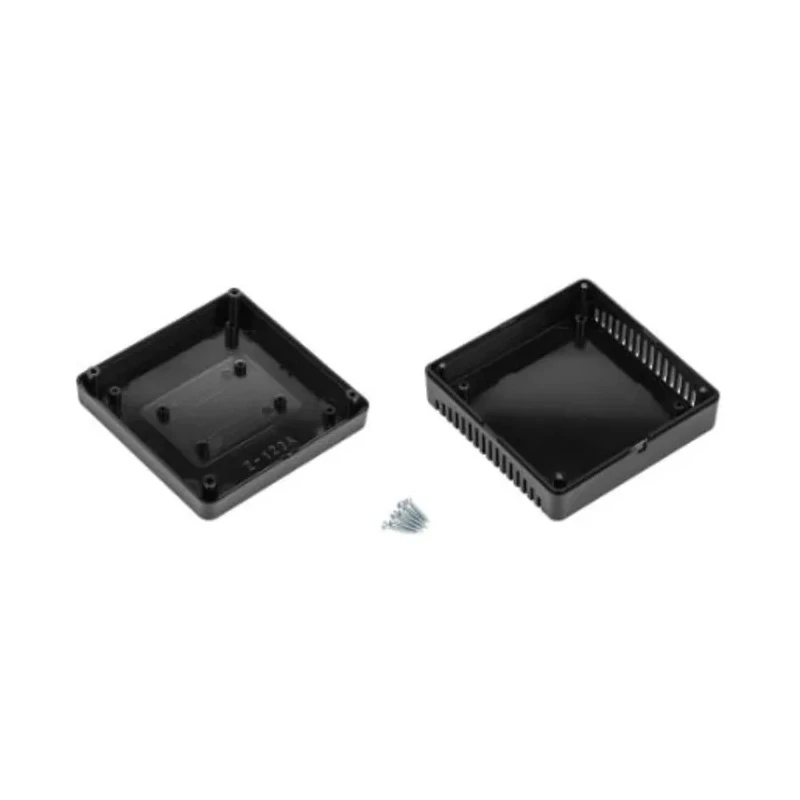 RS PRO Black Black Lid ABS General Purpose Enclosure IP20 IK06 35.3 mm x 100 mm x 100 mm IP20