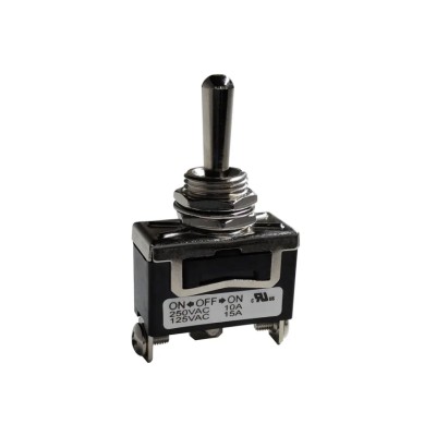RS PRO Toggle Switch, PCB Mount, On-Off-On, SPDT, Screw Terminal, 250 V ac 206-6998