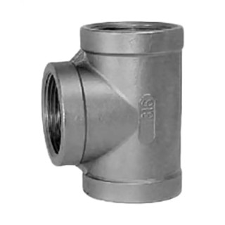 RS PRO Stainless Steel Pipe Fitting Tee Circular Female Threaded 1 in x 1 in x 1 in 826-6983