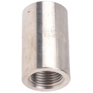 RS PRO Stainless Steel Pipe Fitting Straight Circular Coupler Female Threaded 1/2 in x Female 1/2 in 826-7009