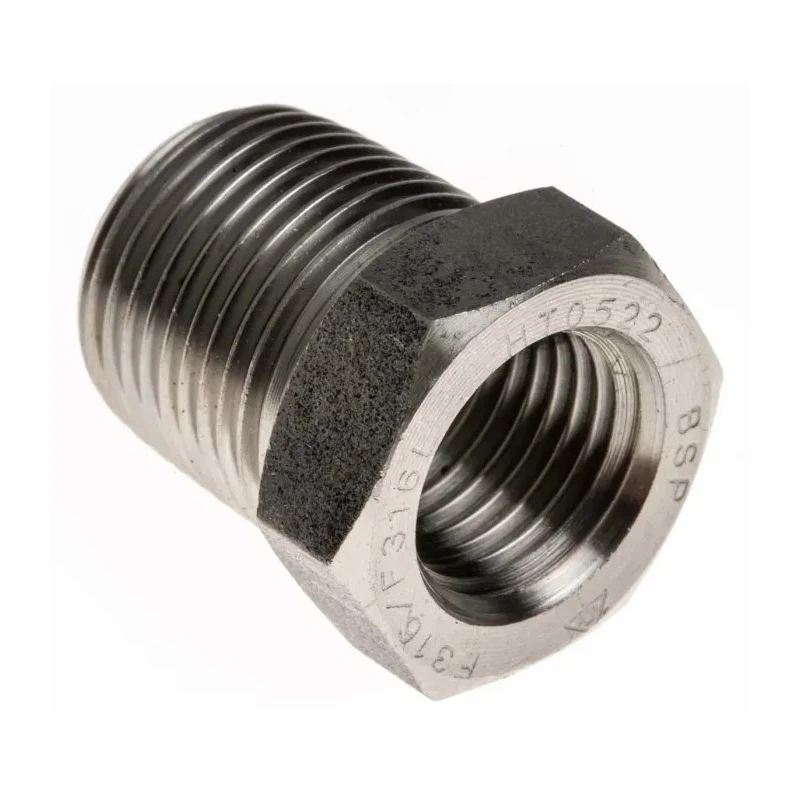 RS PRO Stainless Steel Pipe Fitting Straight Hexagon Bush Male 3/8 in x Female 1/4 in 826-7078