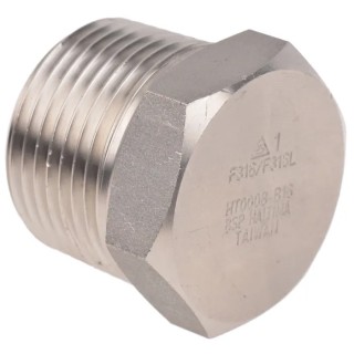 RS PRO Stainless Steel Pipe Fitting Straight Hexagon Male Threaded 1 in 316 Material 28.956mm Length 826-7030