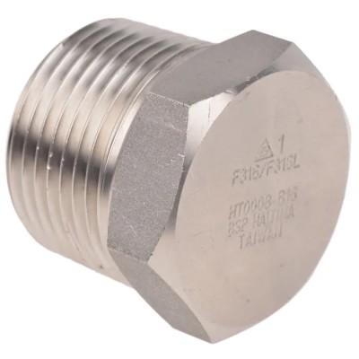 RS PRO Stainless Steel Pipe Fitting Straight Hexagon Male Threaded 1 in 316 Material 28.956mm Length 826-7030