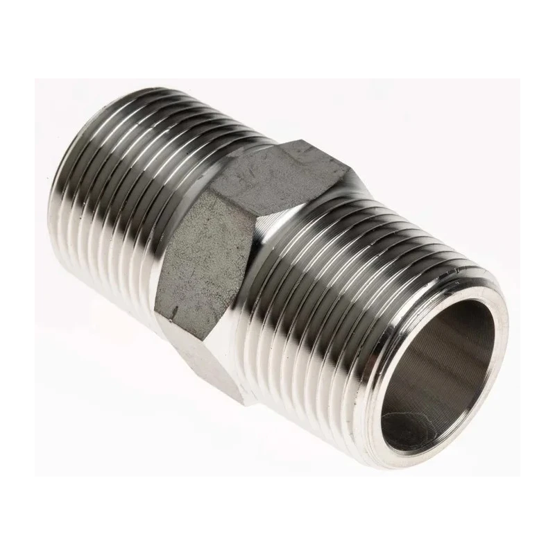 RS PRO Stainless Steel Pipe Fitting Straight Hexagon Nipple Male 3/4 in x Male 3/4 in 826-7056