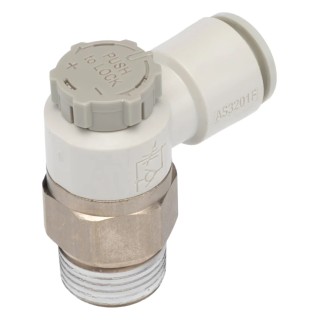 SMC Pneumatic Speed Controller with 3/8 in R Inlet Thread and 10 mm One-touch Outlet AS3201F-03-10SA
