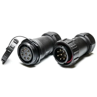 RS PRO Industrial Circular Connector, 8 Contacts, Cable Mount, Plug and Socket, Male/Female, IP68, 500V, 25A 207-0692