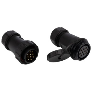 RS PRO Industrial Circular Connector 10 Contacts Cable Plug Socket Male Female IP68 500V 10A SP29 Series 207-0658