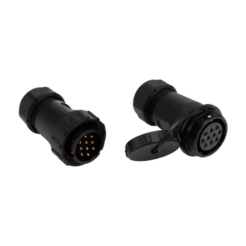 RS PRO Industrial Circular Connector 10 Contacts Cable Plug Socket Male Female IP68 500V 10A SP29 Series 207-0658