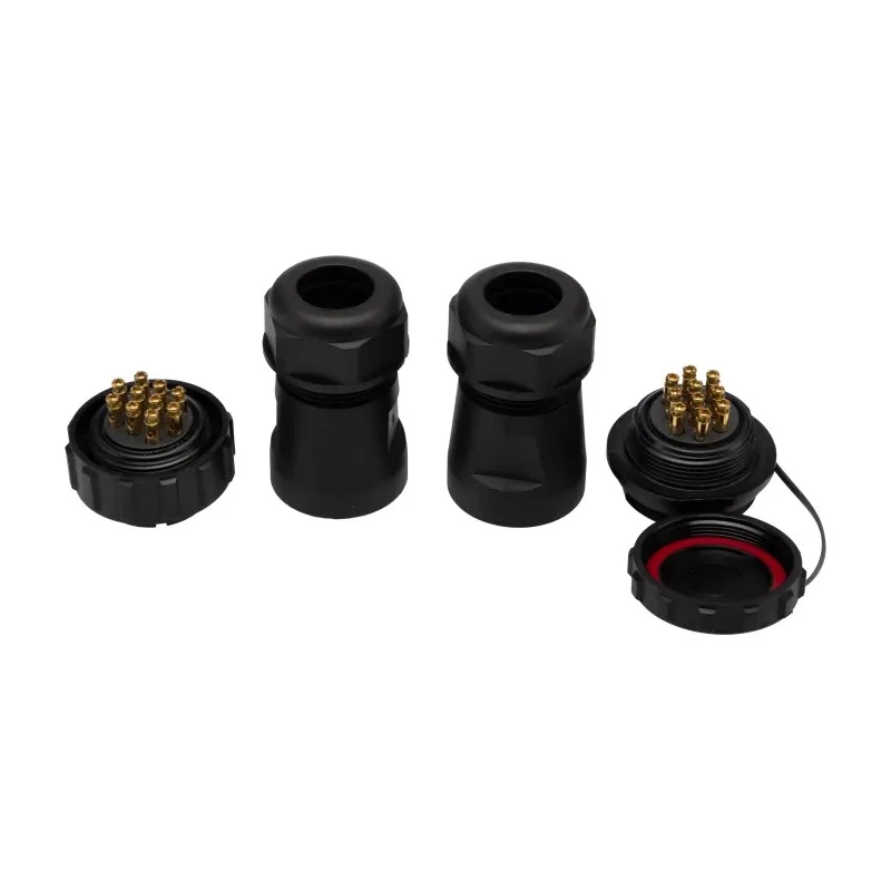 RS PRO Industrial Circular Connector 10 Contacts Cable Plug Socket Male Female IP68 500V 10A SP29 Series 207-0658