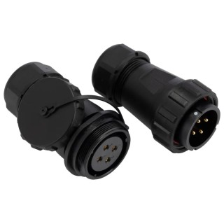 RS PRO Industrial Circular Connector 4 Contacts Cable Plug Socket Male/Female IP68 Rated SP29 Series 207-0684