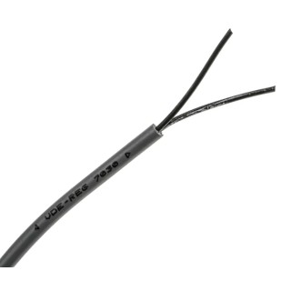 RS PRO Control Cable 2 Cores 0.75mm² 18 AWG Unscreened Grey Polyvinyl Chloride Sheath 50 m 827-4243