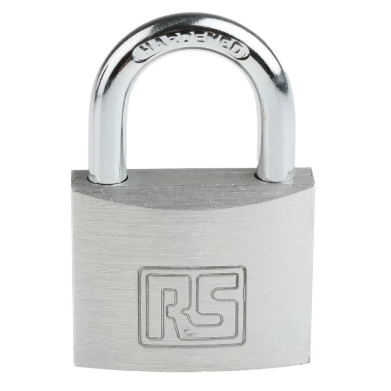 RS PRO Key Aluminium Safety Padlock Weatherproof 6mm Shackle 32mm Body 827-4410