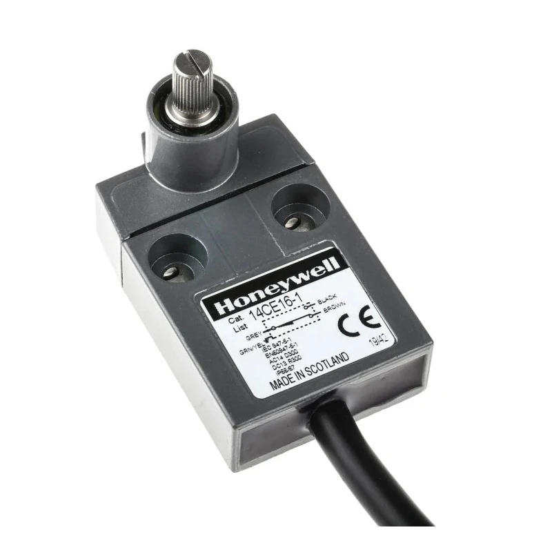 Honeywell Technologies 14CE Series Pin Plunger Limit Switch, SPDT, IP65 to IP68, Die Cast Zinc Housing, 250V AC 5A 14CE16-1