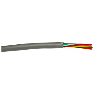 Alpha Wire Alpha Essentials Communication & Control Series Control Cable, 8 Cores, 0.23mm² 24 AWG, Screened PVC 1218C SL005