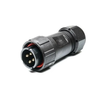 RS PRO Industrial Circular Connector 4 Contacts Cable Plug Male IP67 500V 30A SY21 Series 207-2309
