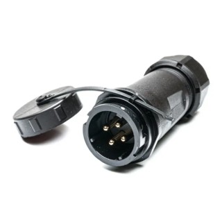 RS PRO Industrial Circular Connector 4 Contacts Cable Mount Socket Male IP67 500V 10A SY21 Series 207-2341
