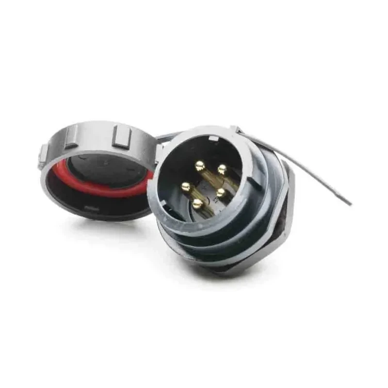 RS PRO Circular Connector 5 Contacts Front Mount Socket Male IP67 500V 30A SY21 Series 207-2367