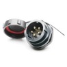 RS PRO Circular Connector 5 Contacts Front Mount Socket Male IP67 500V 30A SY21 Series 207-2367