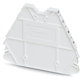 Phoenix Contact End Cover Accessory for DIN Rail Terminal Blocks D-PTRV 4 WH D-A Series 3270237