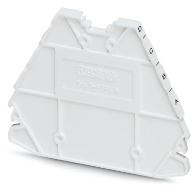 Phoenix Contact End Cover Accessory for DIN Rail Terminal Blocks D-PTRV 4 WH D-A Series 3270237