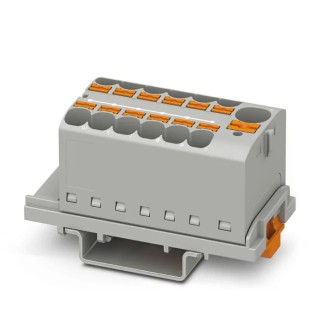 Phoenix Contact 13 Way Distribution Block 800 V, 63 A, Polyamide Housing, Grey 3273614