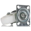 RS PRO Swivel Castor, 75 kg Load Capacity, 75 mm Polypropylene Wheel, 95 mm Overall Height, Plain Bore Hub Bearing 828-6261