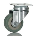 RS PRO Swivel Castor, 50 kg Load Capacity, 50 mm Wheel Diameter, Rubber Tyre, Pressed Steel Frame 828-6287