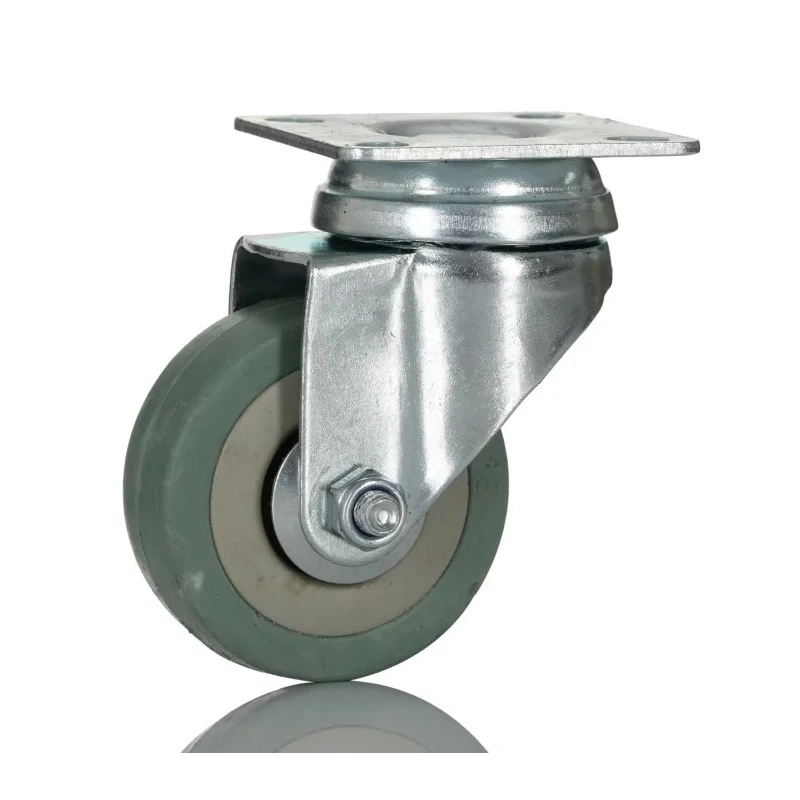 RS PRO Swivel Castor, 50 kg Load Capacity, 50 mm Wheel Diameter, Rubber Tyre, Pressed Steel Frame 828-6287