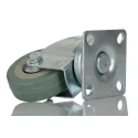 RS PRO Swivel Castor, 50 kg Load Capacity, 50 mm Wheel Diameter, Rubber Tyre, Pressed Steel Frame 828-6287