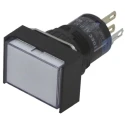 Idec AL Series Illuminated Momentary Push Button Switch, Panel Mount, 16 mm Cutout, SPDT, White LED, IP40, 250 V AL6H-M14-JW